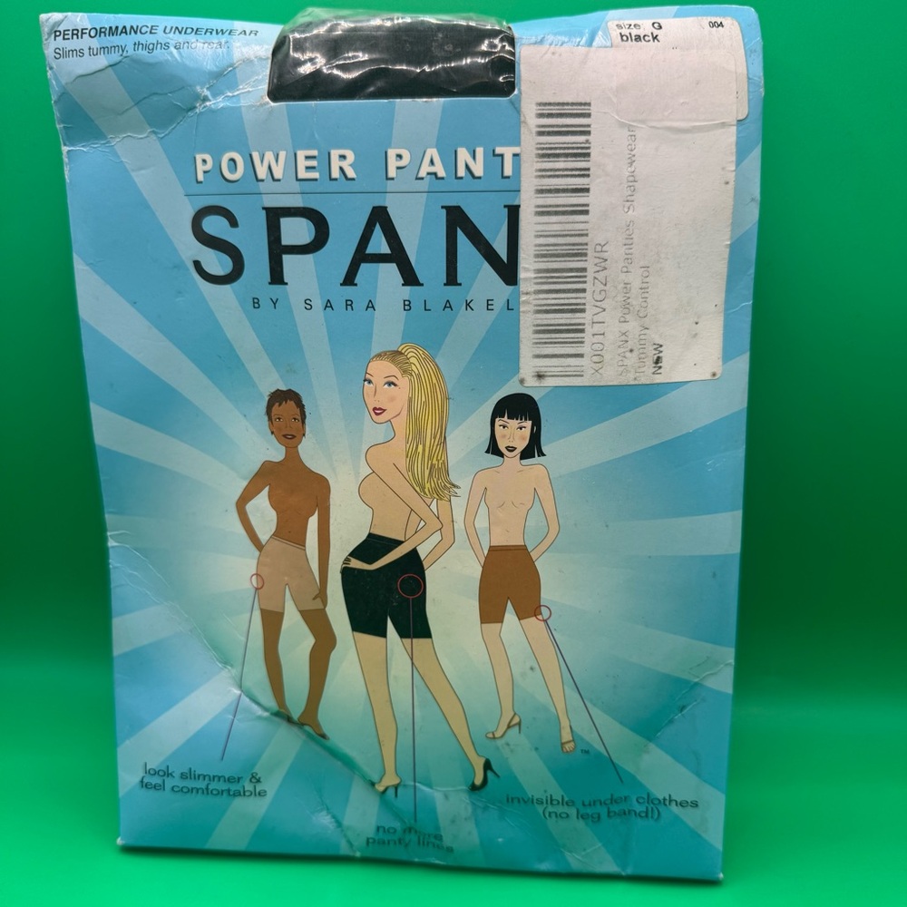 Spanx Power Panties Tummy Control Black Size G (138lb-147lb)